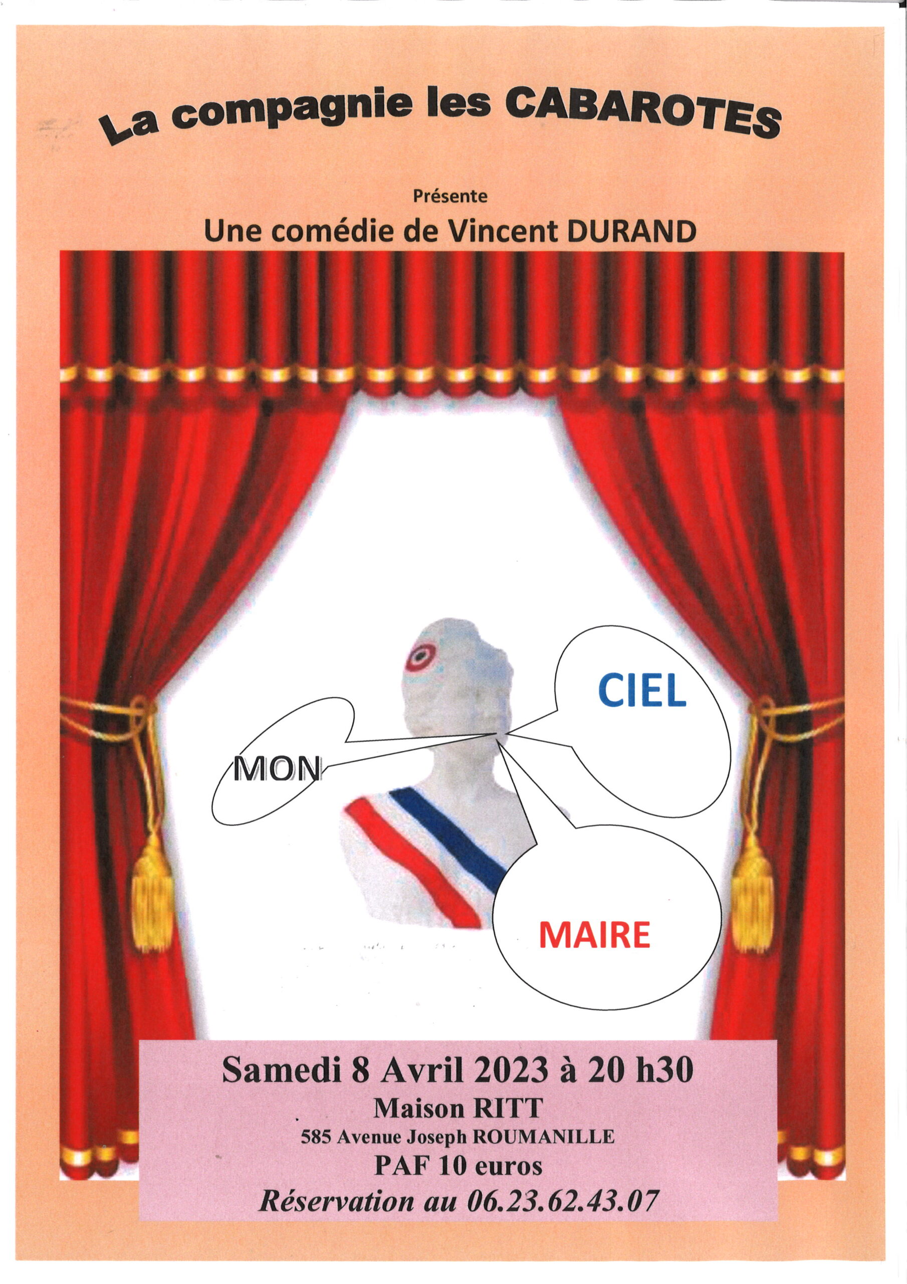 Théâtre - 08 avril 2023 20h30 - Ciel mon Maire